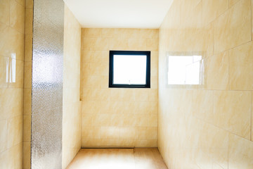 interior empty modern bathroom not sanitary ware