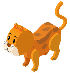 3D design for ginger cat