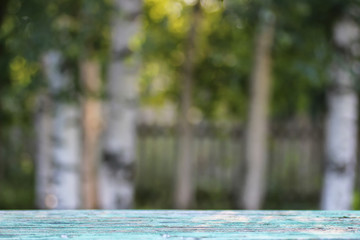 Fototapeta premium background table wooden outdoor bokeh