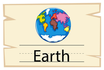 Wordcard template for word earth