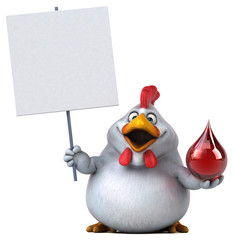 Fun chicken - 3D Illustration