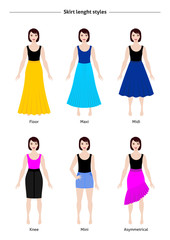 Skirt length styles