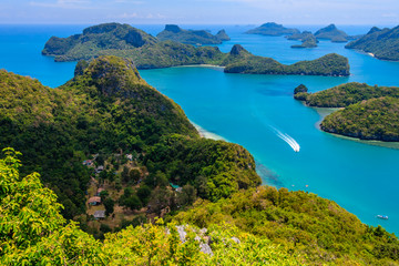 Top view of Angthong Island National Park in Thailand.