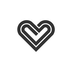 Heart icon vector logo. Heart logo, heart shape. love logo concept. Heart logo.
