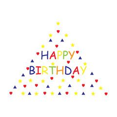 birthday background triangle shape isolated vector