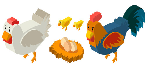 3D design for chickens and eggs