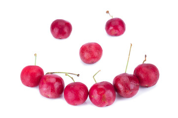 cherry isolated on white background smile