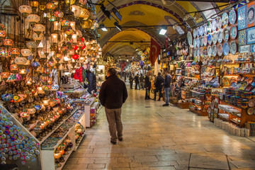 View of the the Grand Bazaar in Istanbul