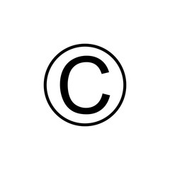 copyright symbol isolated vector
