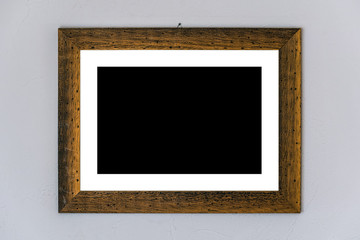 Blank picture placeholder in wooden frame