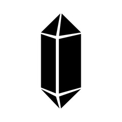 Quartz crystal or crystalline solid flat vector icon for apps and websites