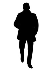  isolated silhouette man walking