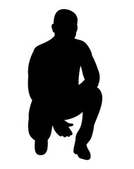  silhouette of a man sitting
