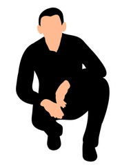 silhouette of the guy sitting