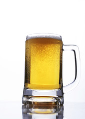 international beer days with Beeer glass on white background