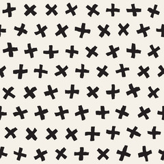 Vector Seamless Pattern. Abstract Background With Scattered Geometric Shapes.