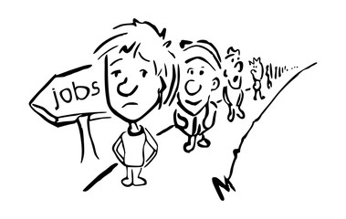 Werkloosheid concept