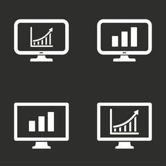 Diagram screen icon set.