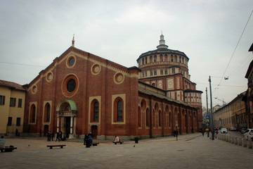 Fototapeta na wymiar Santa Maria delle grazie church, Milan, Italy
