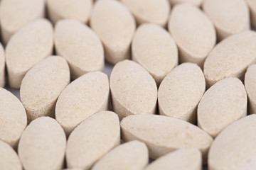Fototapeta na wymiar Closeup of traditional chinese herbal medicine pills