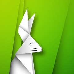 zajączek wielkanocny origami wektor © Rzoog