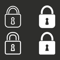 Lock icon set.
