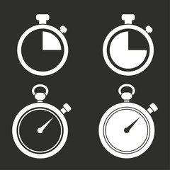 Stopwatch icon set.