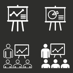 Presentation icon set.