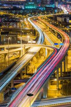 urban traffic view in modern city of China. © fanjianhua