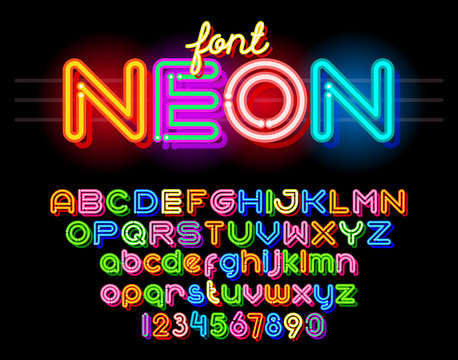 Round Neon Font