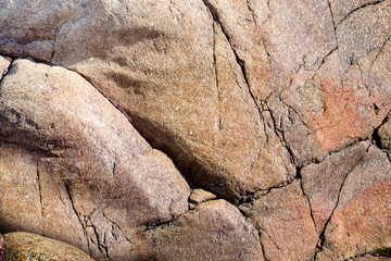 Close up of cracked rock fragment