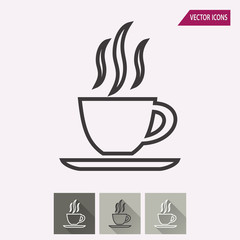 Coffee cup - vector icon.