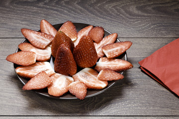 fresas en plato
