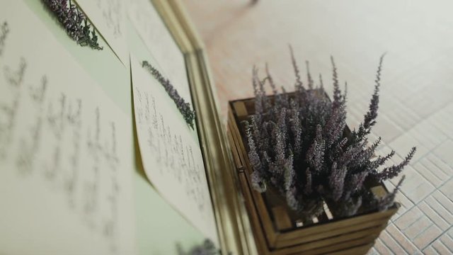 Wedding details. Beautiful flowers decration. Flowers composition