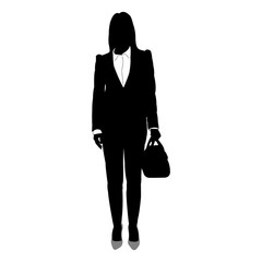 Business woman vector silhouette