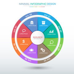 Infographic Elements with business icon on full color background  process or steps and options workflow diagrams,vector design element eps10 illustration