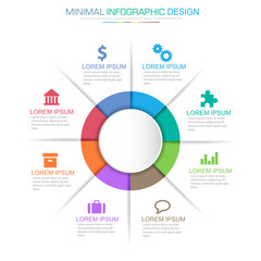 Infographic Elements with business icon on full color background  process or steps and options workflow diagrams,vector design element eps10 illustration