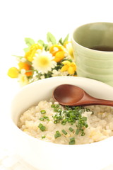 Japanese food, Ojiya soup rice and tea