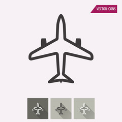 Airplane - vector icon.