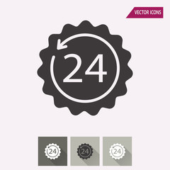 Fototapeta premium 24 hour service - vector icon.