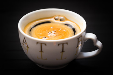 Cup of hot coffee