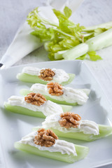Apio cream cheese and nuts