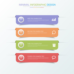 Infographic Elements with business icon on full color background  process or steps and options workflow diagrams,vector design element eps10 illustration