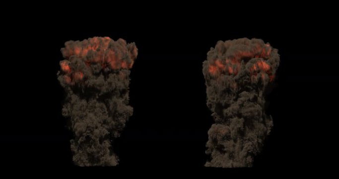 Realistic Slow Motion Explosions. Effects stay within the frame. 4K DCI Format With PRORES 4444 + Alpha Channel.