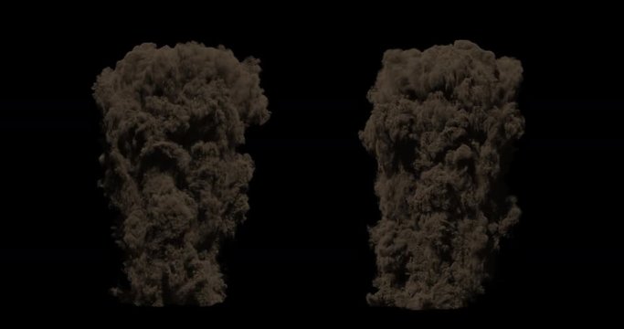 Realistic CG Explosions. Effects stay within the frame. 4K DCI Format With PRORES 4444 + Alpha Channel.