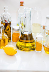 Group of olive oils.