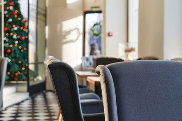 Interior of classic stylish cafe