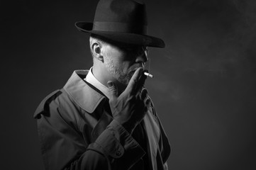 Man smoking a cigarette