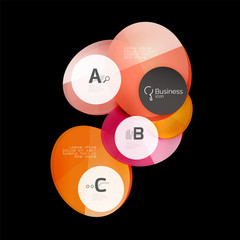 Glass circle abstract background