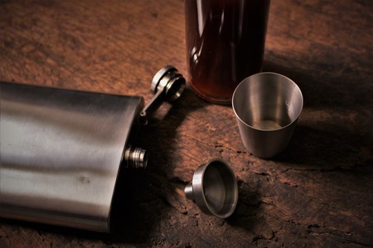 An image of a flask - blurry background